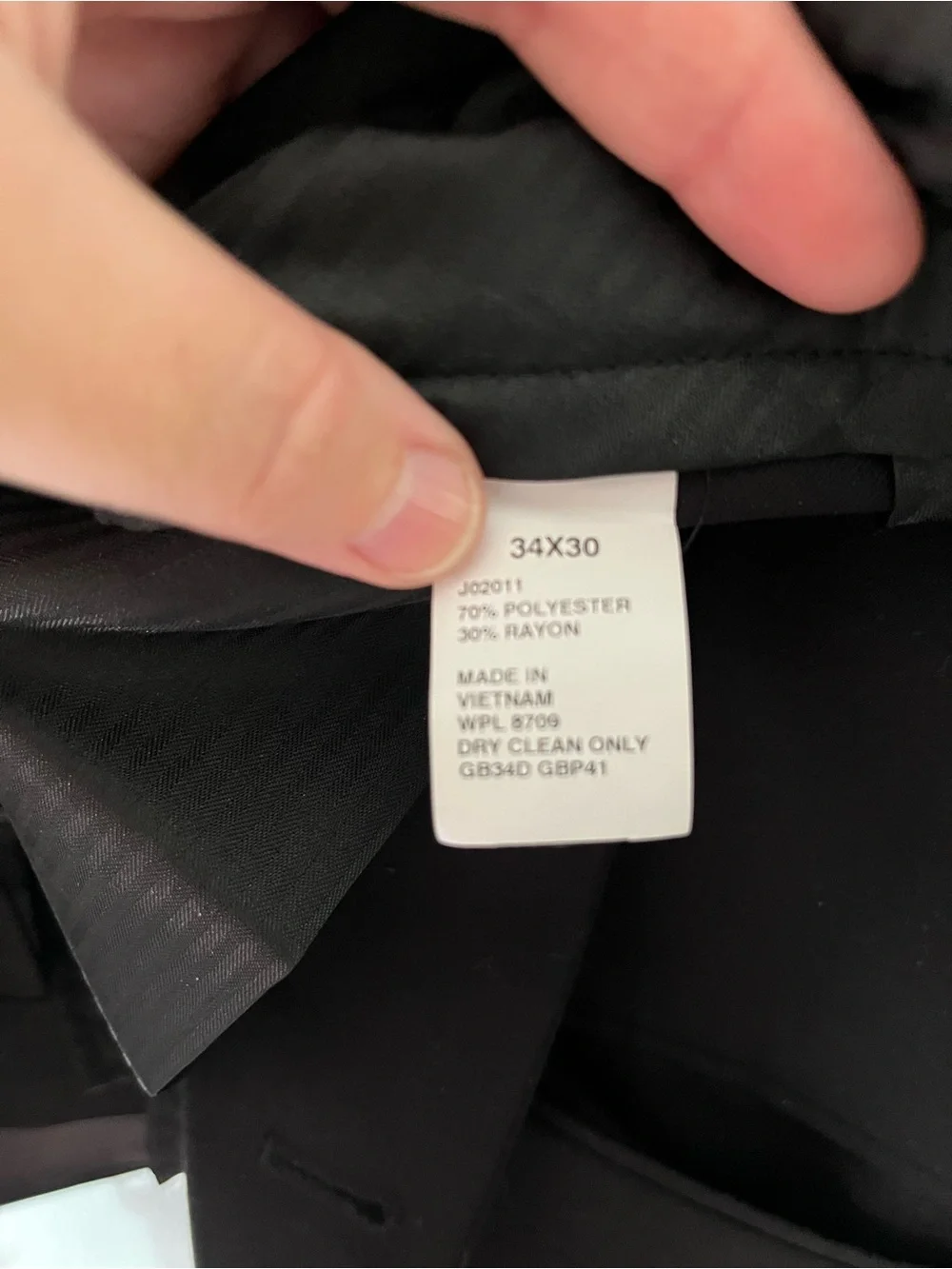 Geoffrey Beene Black Men's Two-Button Suit Jacket and Panta